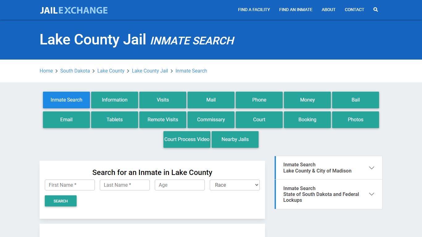 Lake County Jail, SD Inmate Search: Roster & Mugshots